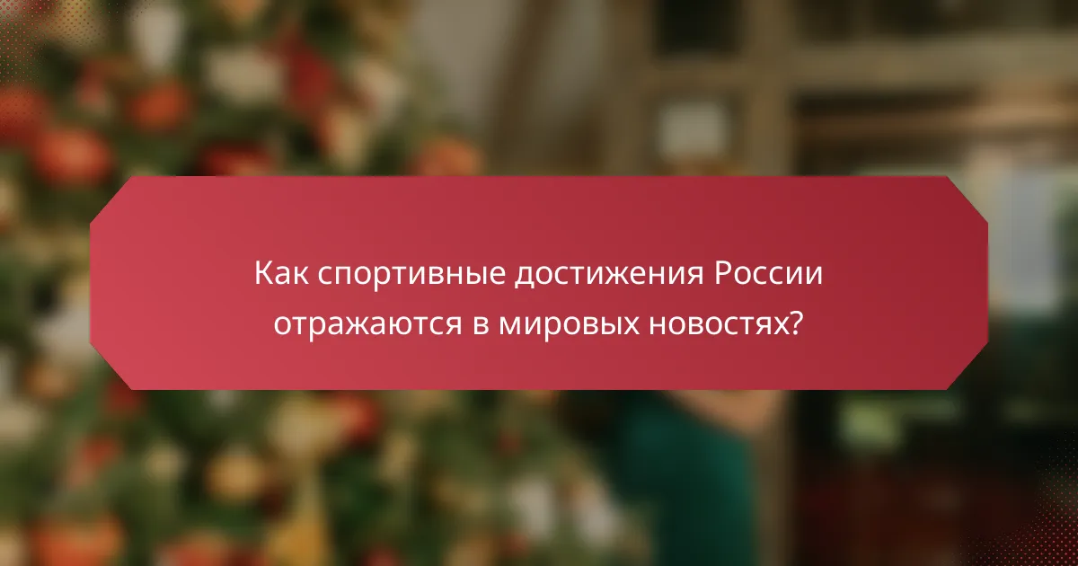 Как спортивные достижения России отражаются в мировых новостях?